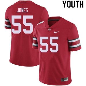 NCAA Ohio State Buckeyes Youth #55 Matthew Jones Red Nike Football College Jersey YWU2645OX